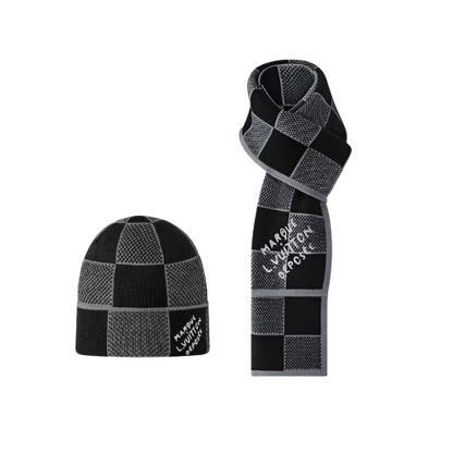 LV Damier Heritage Beanie/Scarf Set