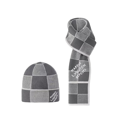 LV Damier Heritage Beanie/Scarf Set